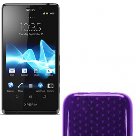 Funda Silicona Gel Sony Xperia T LT30P Morado