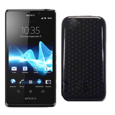Funda Silicona Gel Sony Xperia T LT30P Negro