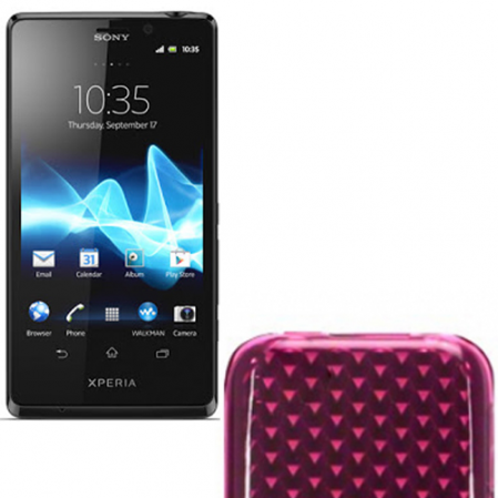 Funda Silicona Gel Sony Xperia T LT30P Rosa