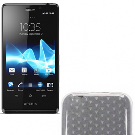 Funda Silicona Gel Sony Xperia T LT30P Transparente