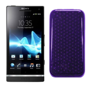 Funda Silicona Gel Sony Xperia U ST25i Morada
