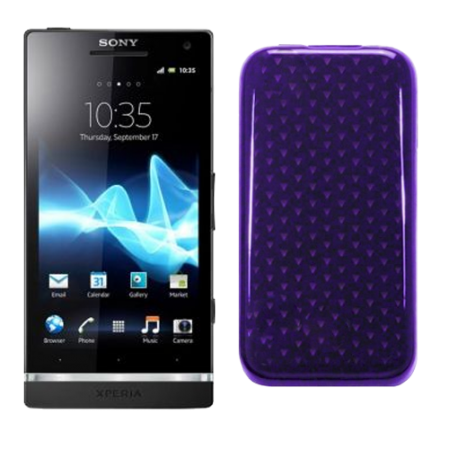 Funda Silicona Gel Sony Xperia U ST25i Morada