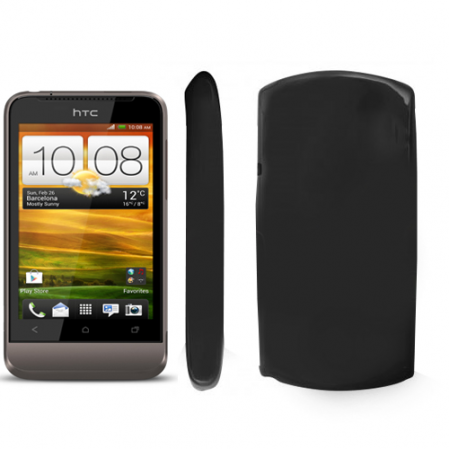 Funda Silicona Lisa Htc One V (G24) Negra