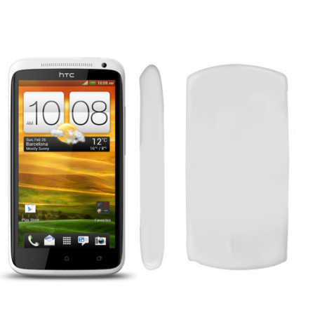 Funda Silicona Lisa Htc One X (G23/S720e) Blanca