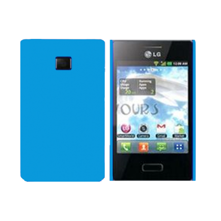 Funda Silicona Lisa Lg Optimus L3 E400 Azul