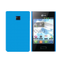 Funda Silicona Lisa Lg Optimus L3 E400 Azul