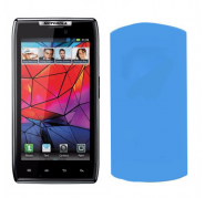 Funda Silicona Lisa Motorola Razr XT910 Azul