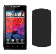 Funda Silicona Lisa Motorola Razr XT910 Negro