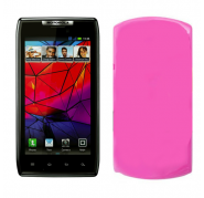 Funda Silicona Lisa Motorola Razr XT910 Rosa