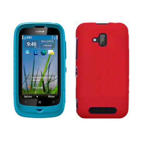 Funda Silicona Lisa Nokia Lumia 610 roja