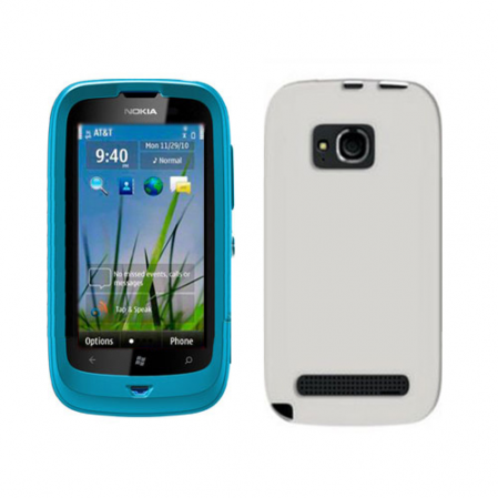 Funda Silicona Lisa Nokia Lumia 610 Transparente