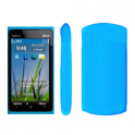 Funda Silicona Lisa Nokia Lumia 900 Celeste