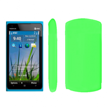 Funda Silicona Lisa Nokia Lumia 900 Verde