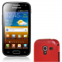 Funda Silicona Lisa Samsung Galaxy Ace 2 i8160 Roja Transp.