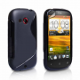 Funda Silicona Modelo S HTC Desire C Negra Transp.