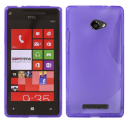 Funda Silicona Modelo S HTC Windows Phone 8X Morada