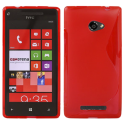 Funda Silicona Modelo S HTC Windows Phone 8X Roja