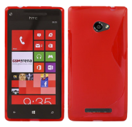 Funda Silicona Modelo S HTC Windows Phone 8X Roja