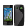 Funda Silicona Modelo S Nokia 500 Negro Transparente
