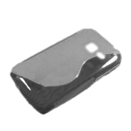 Funda Silicona Modelo S Nokia Lumia 710 Negro Transparente