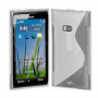 Funda Silicona Modelo S Nokia Lumia 900 Blanco Transp.