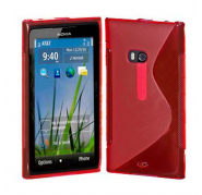 Funda Silicona Modelo S Nokia Lumia 900 Rojo