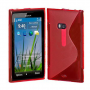 Funda Silicona Modelo S Nokia Lumia 900 Rojo