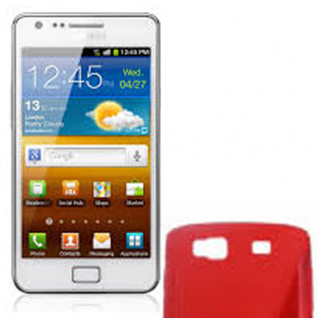 Funda Silicona Modelo S Samsung Galaxy S2 i9100 Rojo