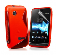 Funda Silicona Modelo S Sony Xperia Tipo ST21i Roja
