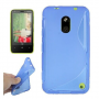 Funda Silicona Rigida Tipo S Nokia Lumia 620 Azul