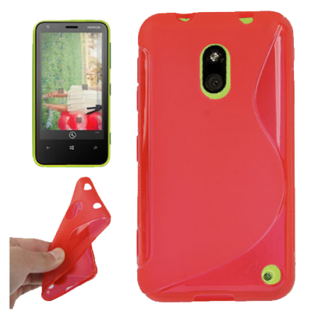 Funda Silicona Rigida Tipo S Nokia Lumia 620 Roja