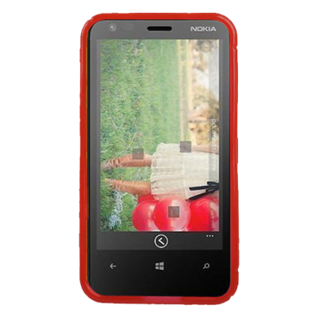 Funda Silicona Rigida Tipo S Nokia Lumia 620 Roja