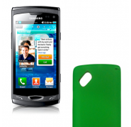 Funda Silicona Samsung S8530 Verde Semirrigida Lisa