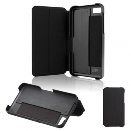 Funda Tipo Libro con Soporte Blackberry Z10 Negra