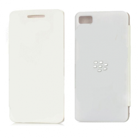 Funda Tipo Libro Flip Case Blackberry Z10 Blanca