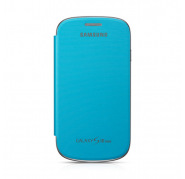 Funda Tipo Libro Flip Cover Samsung S3 Mini i8190 Celeste