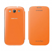 Funda Tipo Libro Flip Cover Samsung S3 Mini i8190 Naranja