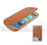 Funda Tipo Libro Flip Cover Samsung S3 Mini i8190 Naranja