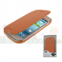 Funda Tipo Libro Flip Cover Samsung S3 Mini i8190 Naranja