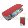 Funda Tipo Libro Flip Cover Samsung S3 Mini i8190 Rojo
