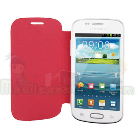 Funda Tipo Libro Flip Cover Samsung S3 Mini i8190 Rojo