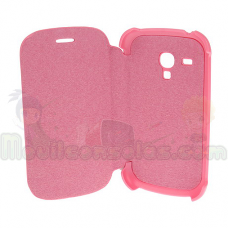 Funda Tipo Libro Flip Cover Samsung S3 Mini i8190 Rosa
