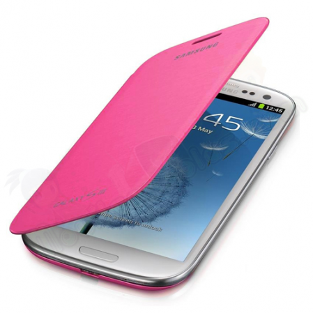 Funda Tipo Libro Flip Cover Samsung Galaxy S4 Mini i9190 Fucsia