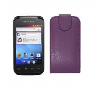 Funda Vertical Alcatel OT-983 Morado