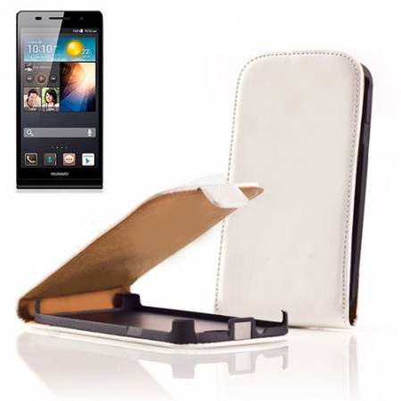 Funda Vertical Huawei Ascend P6 Blanco