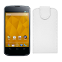Funda Vertical LG Google Nexus 4 E960 Blanca