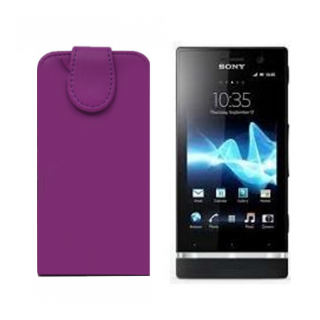 Funda Vertical Sony Xperia P LT22i Morado