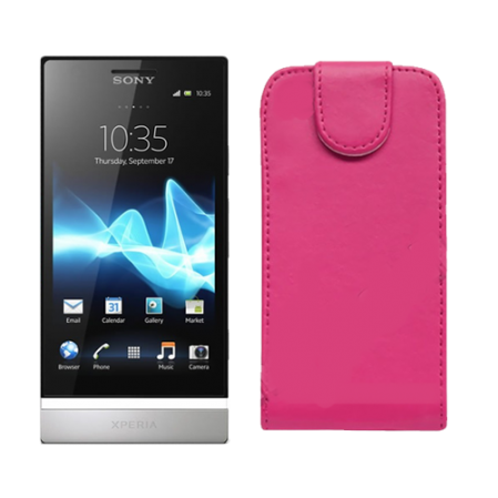 Funda Vertical Sony Xperia P LT22i Rosa Fucsia
