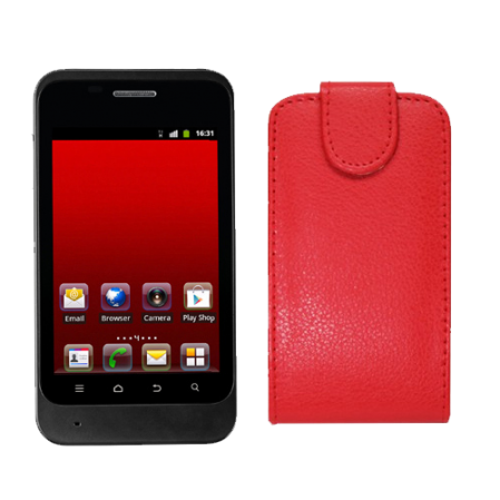 Funda Vertical Zte Kis V788 Rojo