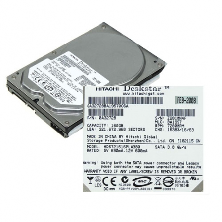 HITACHI Deskstar HDS721616PLA380 160Gb  DISCO DURO 3.5